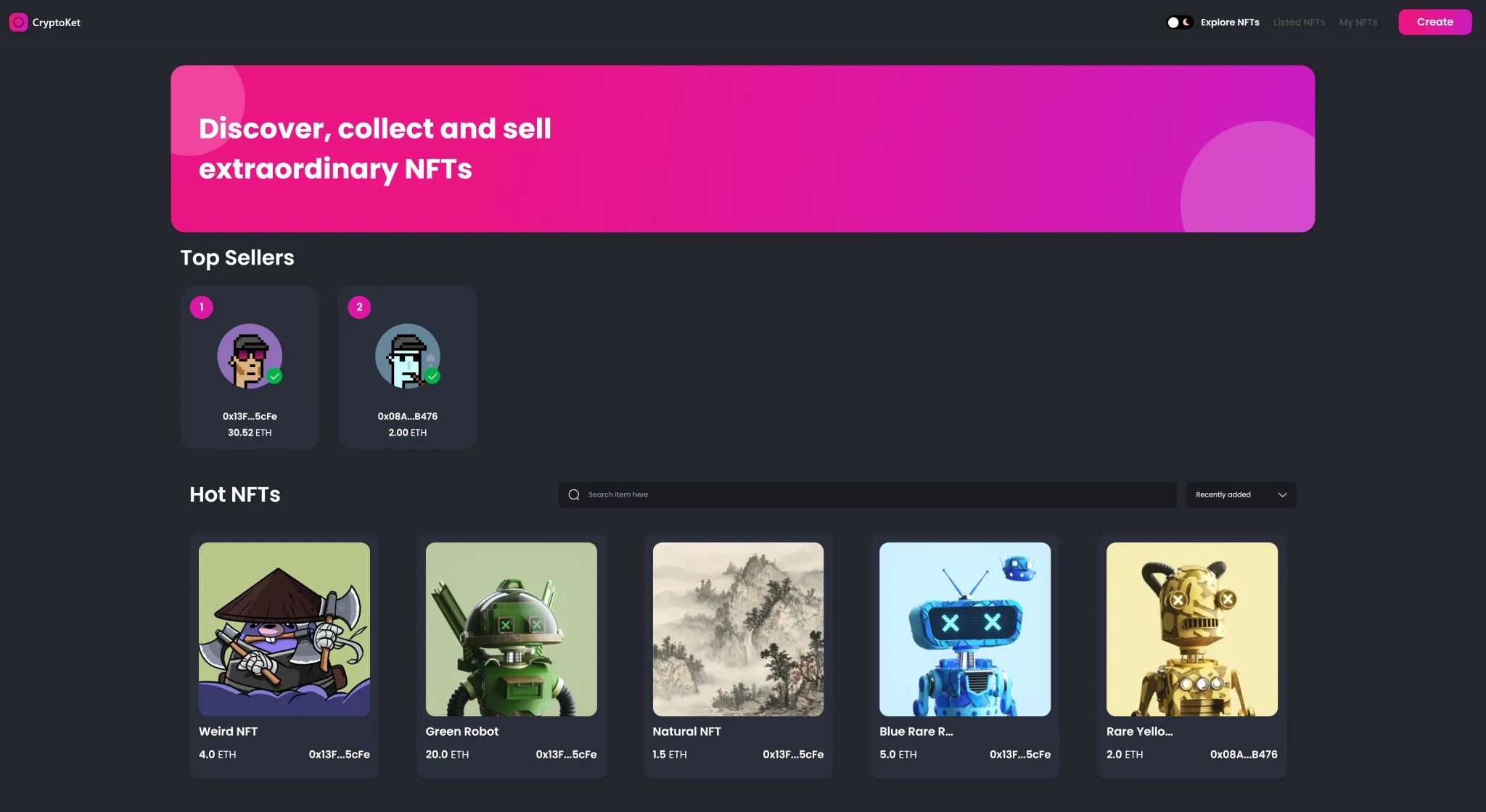 An image of the CryptoKet โ๏ธ๐ project.